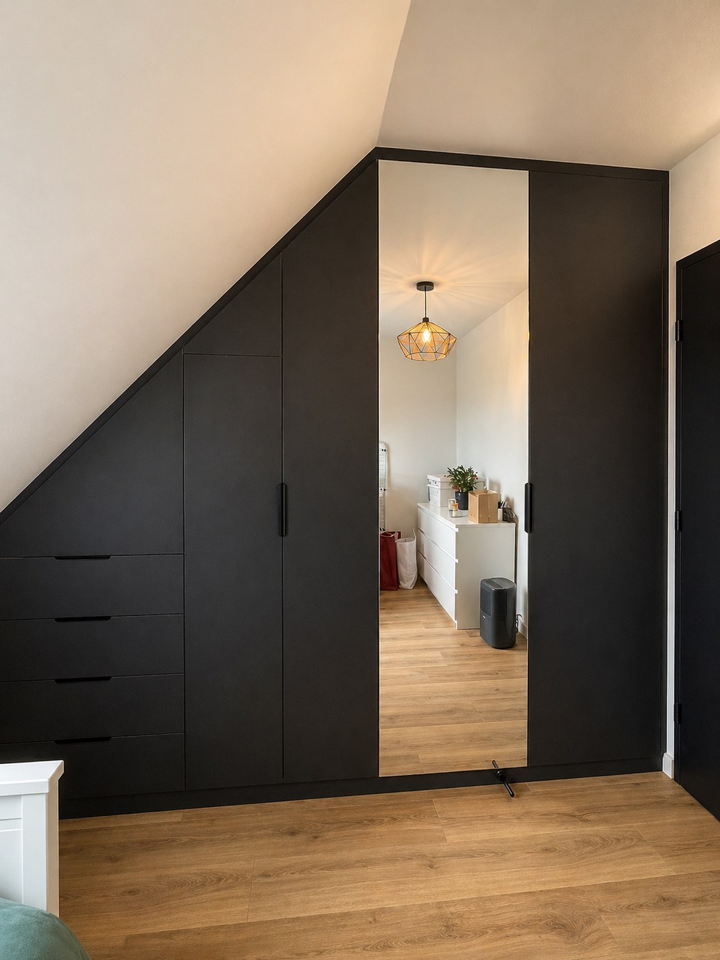 Dressing sous pente valchromat noir sur mesure